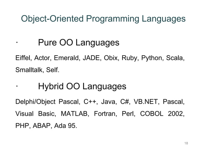Introduction to Object Oriented Programming | PPT