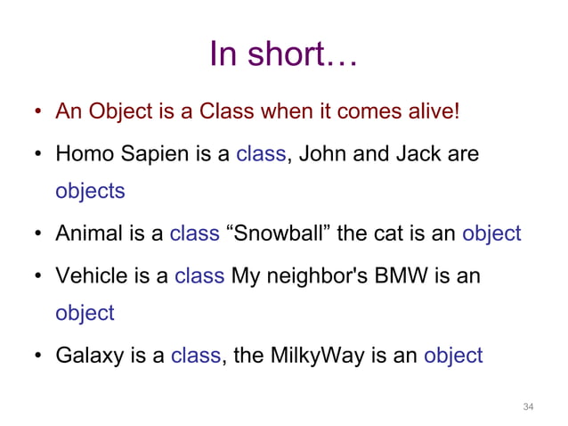 Introduction to Object Oriented Programming | PPTX