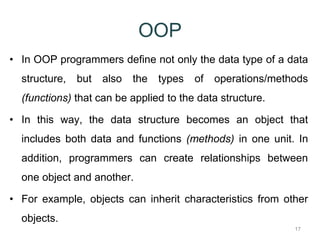 Introduction to Object Oriented Programming | PPT