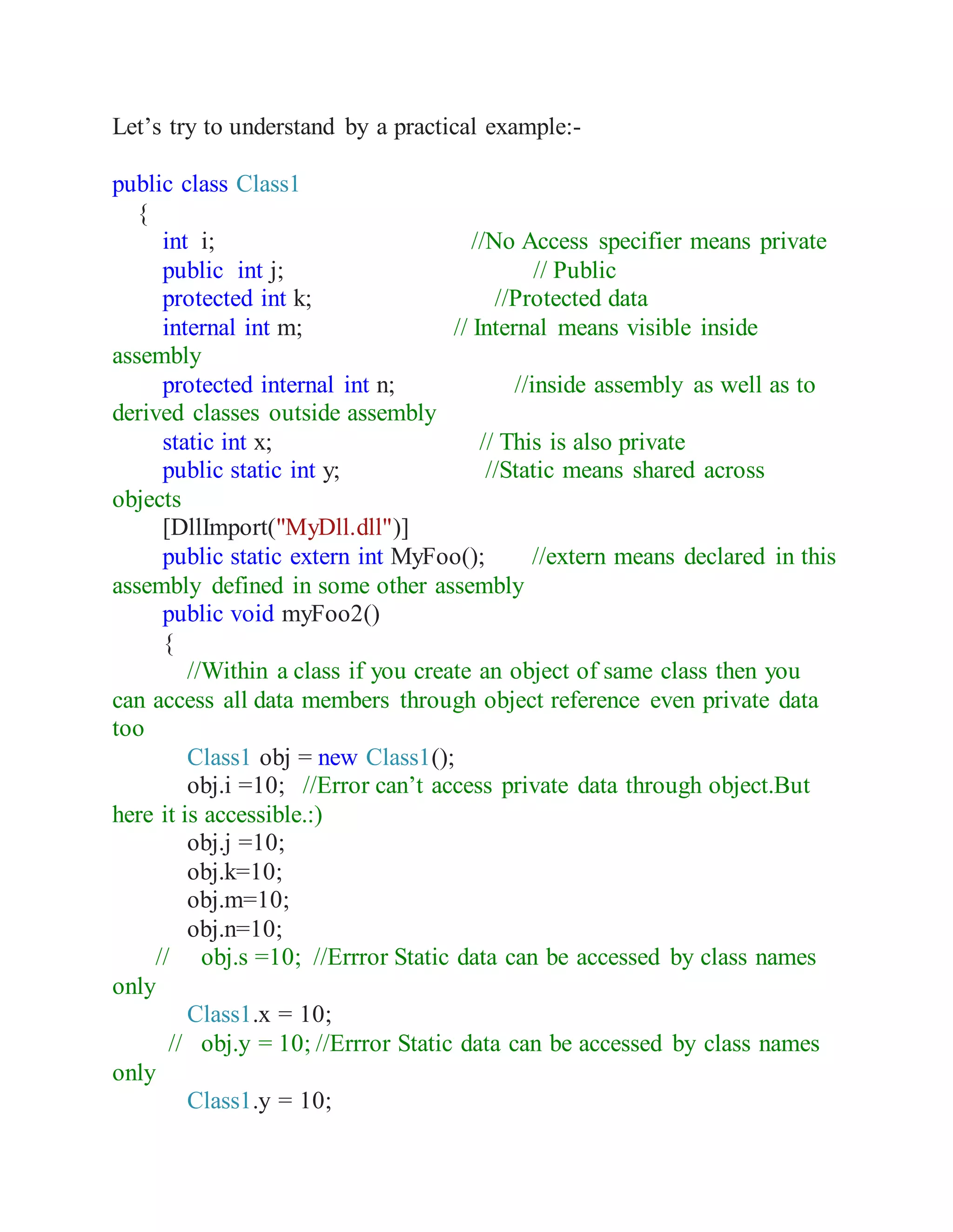 Introduction to object oriented programming concepts | PDF
