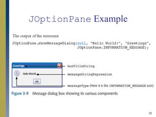 28
JOptionPane Example
 