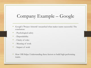 Introduction of Organization behaviour (OB) | PPTX