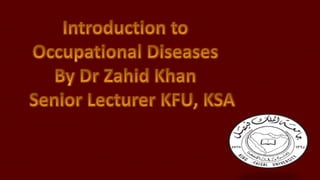 Introduction to occupational diseases