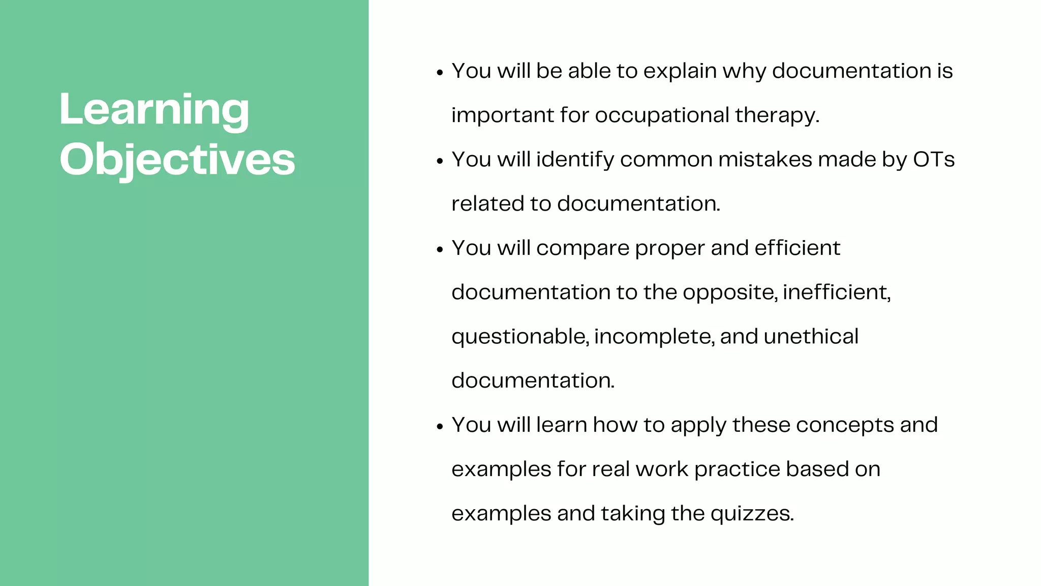 Introduction to Occupational Therapy Documentation | PDF