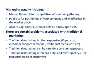 Introduction to Online/Electronic Marketing | PDF
