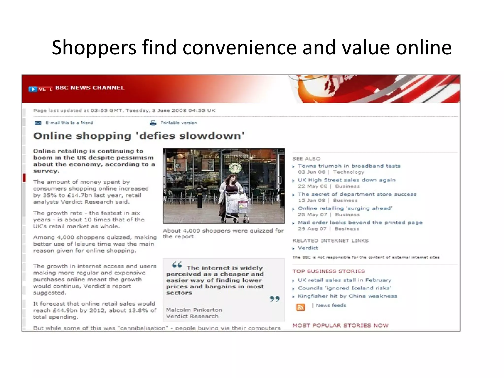 Shoppers find convenience and value online 