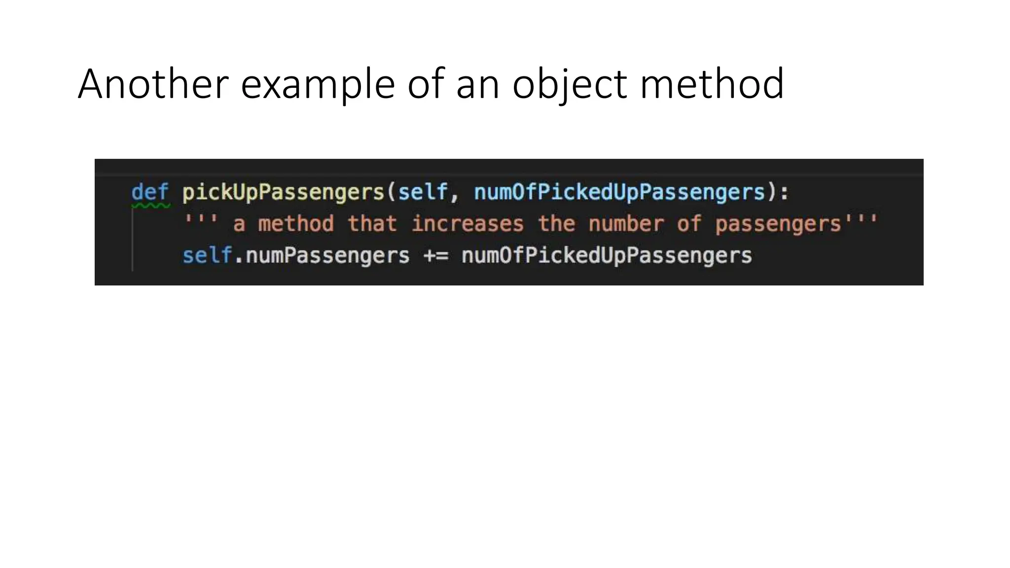 Another example of an object method
 