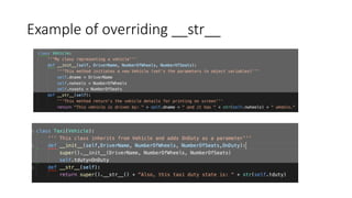 Example	of	overriding	__str__
 