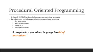 Object Oriented Programming (OOP) Introduction | PPT image.