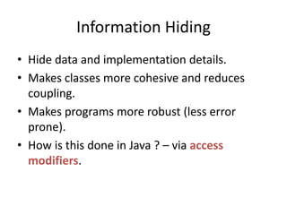 Introduction to OOP with java | PPT