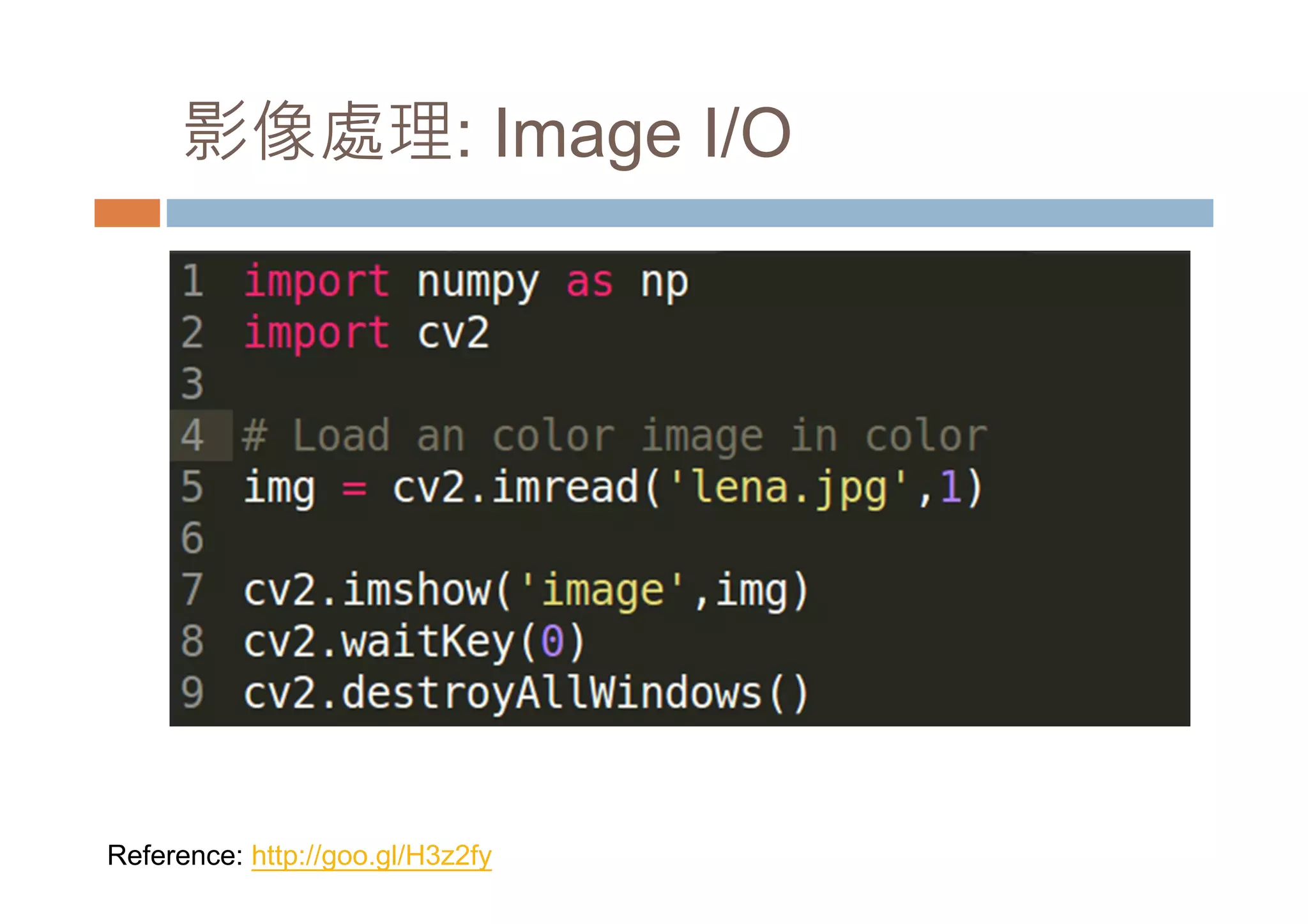 Introduction to OpenCV with python (at taichung.py) | PPT