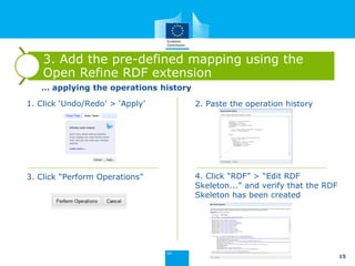 Open Refine Examples Introduction to the Open Refine RDF tool | PDF
