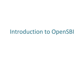 Introduction to OpenSBI
 