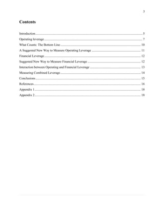 Introduction to operating and financial leverage | PDF