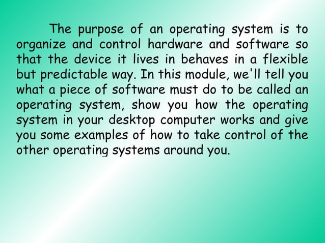 Introduction To Operating System | PPT