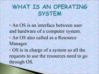 Introduction to operating system | PPT