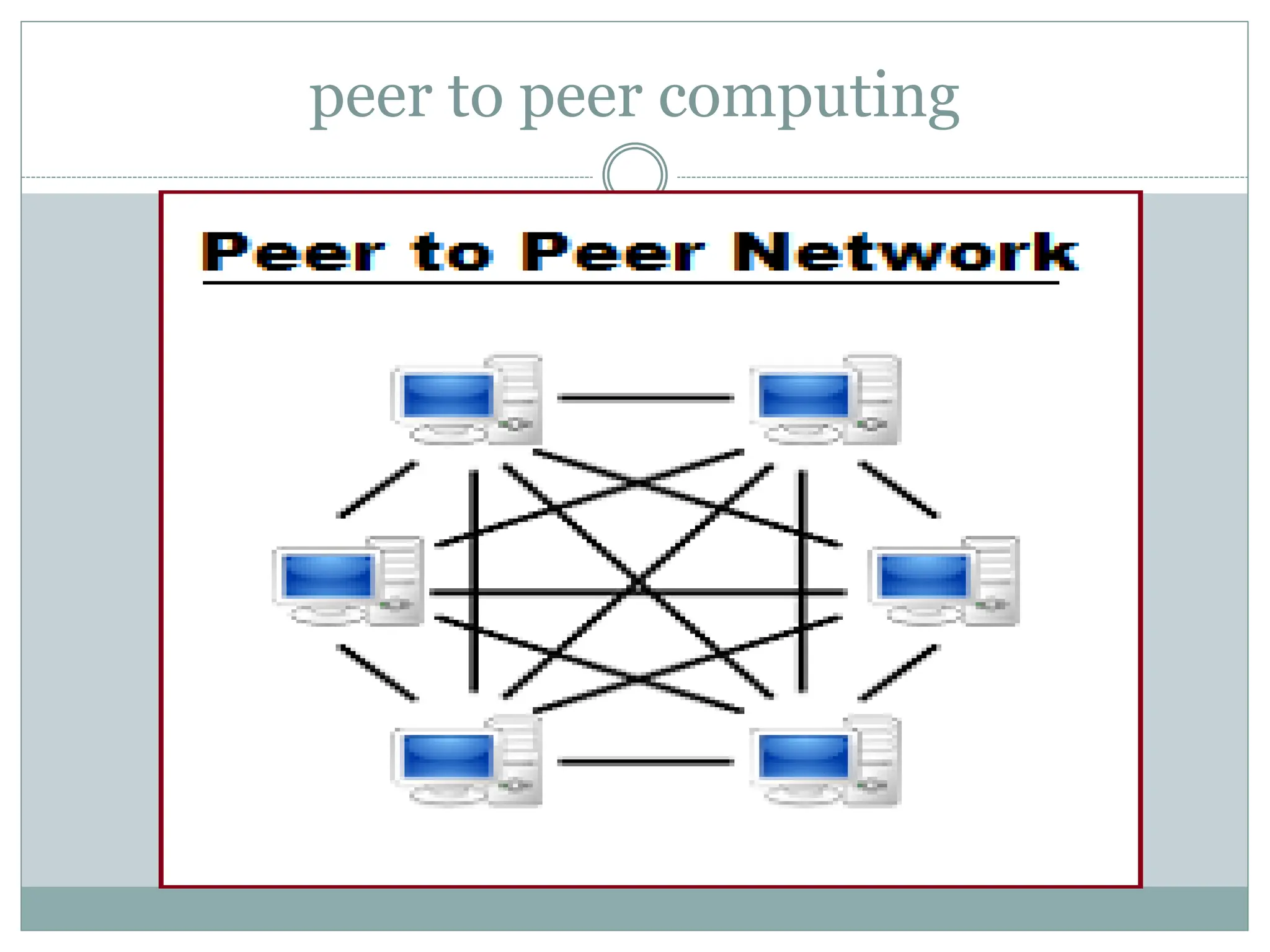 peer to peer computing
 