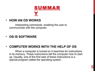 Introduction to Operating System | PPT