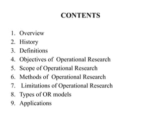Operational Research Topic Introduction to Operation Research and Production Management | PPTX