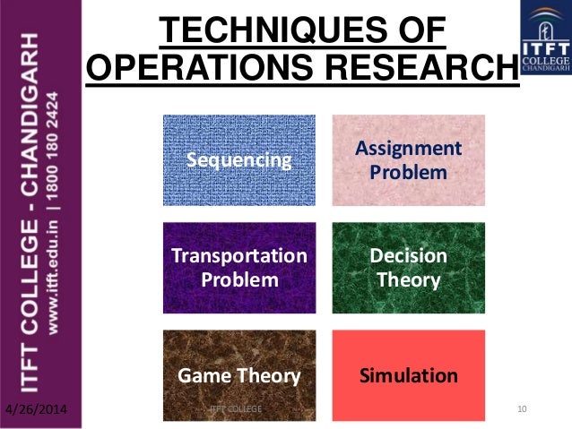 assignment theory in operations research