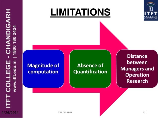 limitations of operations research approach