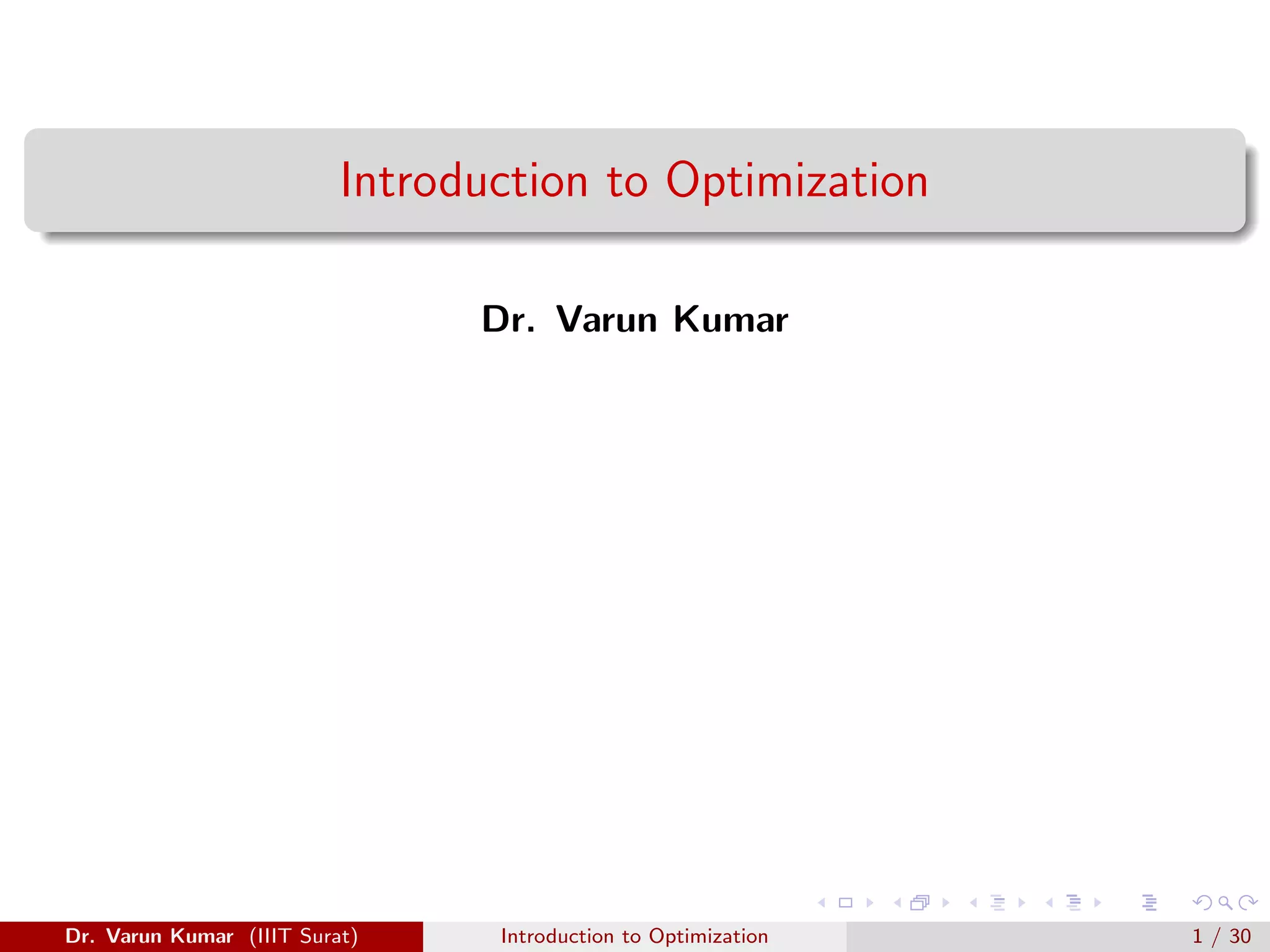Introduction to optimization | PDF