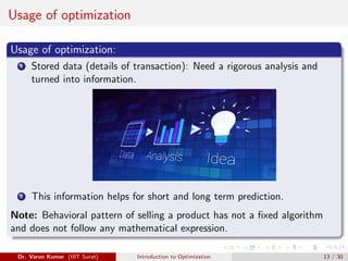 Introduction to optimization | PPT