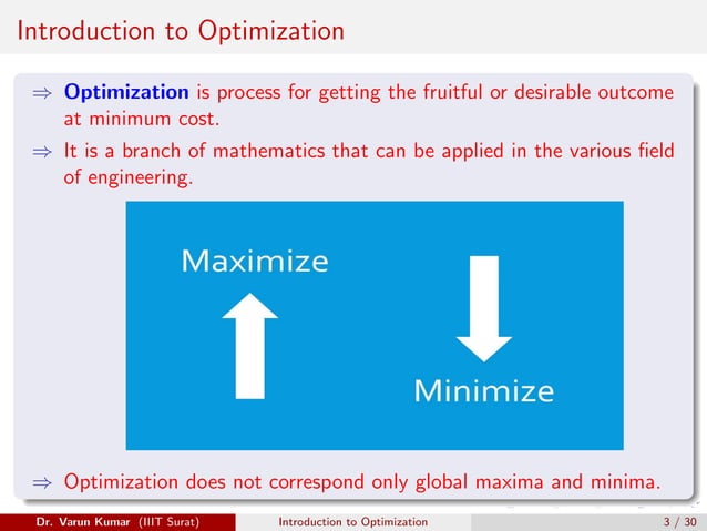 Introduction to optimization | PDF