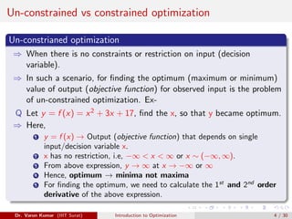 Introduction to optimization | PPT