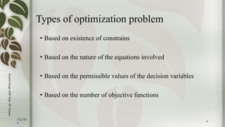 Introduction to optimization technique | PPTX