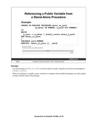Introduction to oracle 9i pl sql - part 2 | PDF