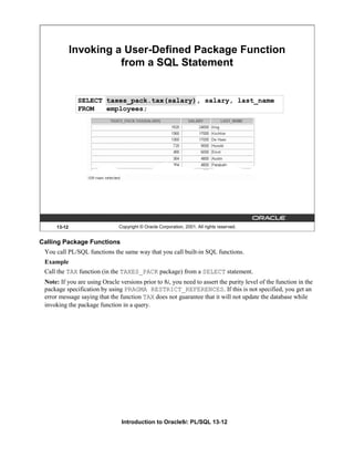 Introduction to oracle 9i pl sql - part 2 | PDF