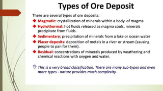 Ore Geometry Introduction to Ore Geology for Civil Engineering | PDF