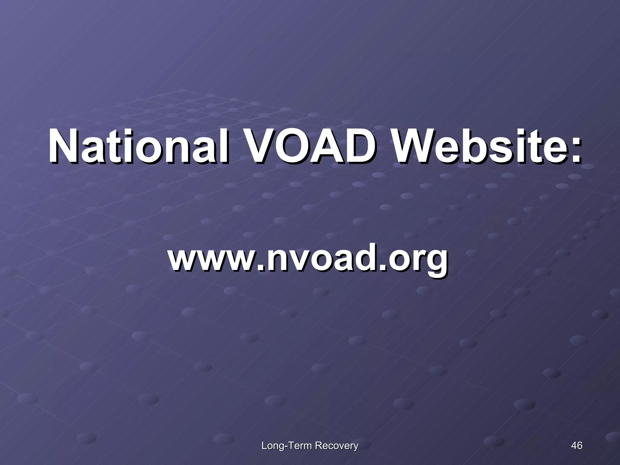 National VOAD Website:   www.nvoad.org 