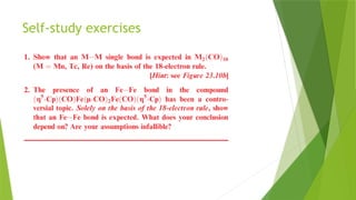 Self-study exercises
 