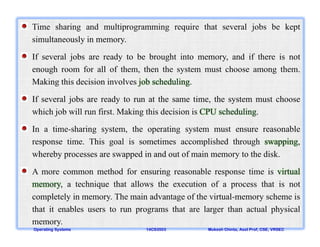 Operating Systems 14CS3503 Mukesh Chinta, Asst Prof, CSE, VRSEC
 
