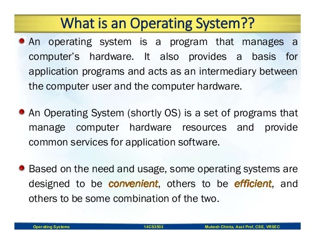 Introduction To Operating Systems Introduction To Operating Systems