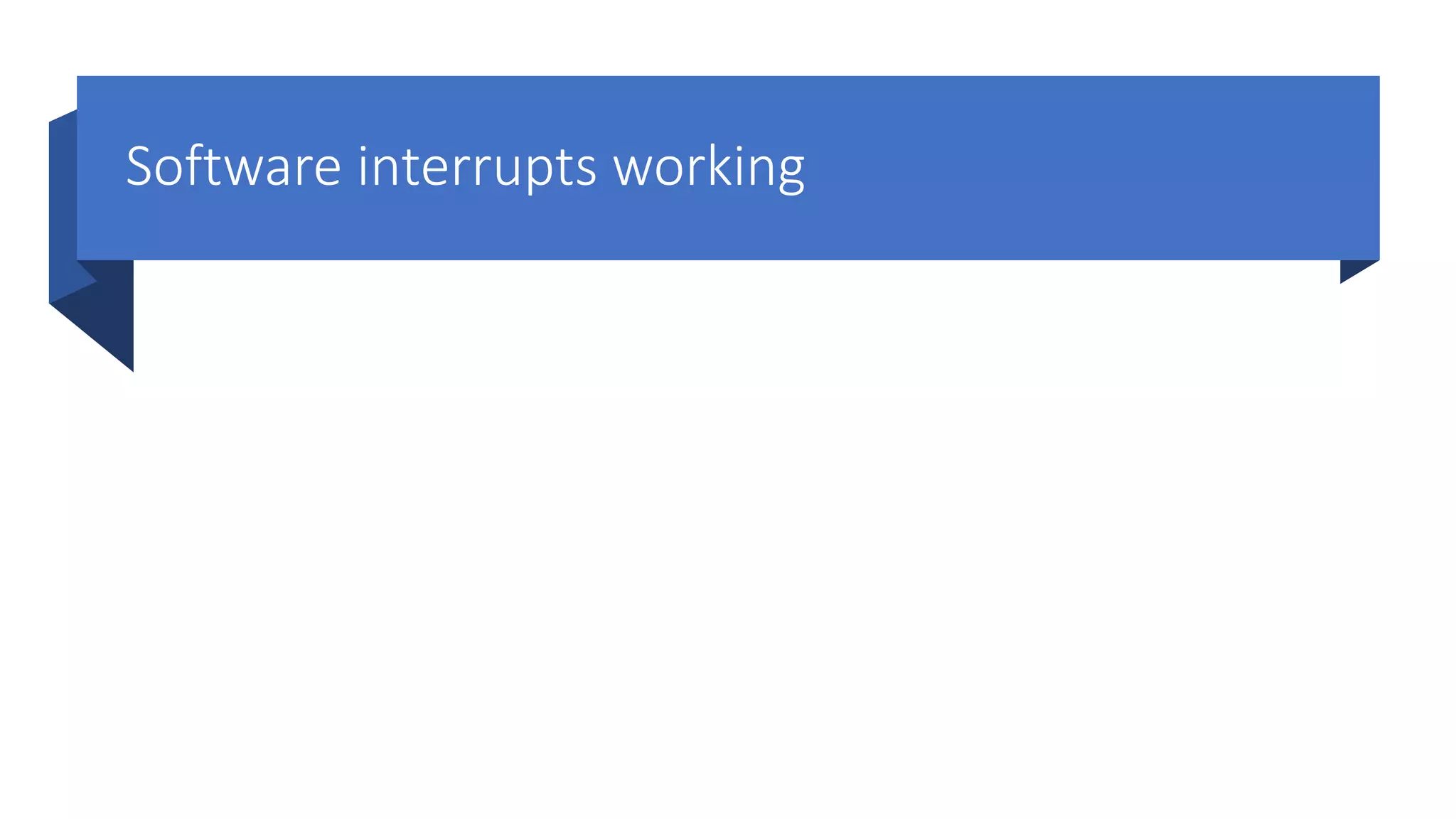 Software interrupts working 