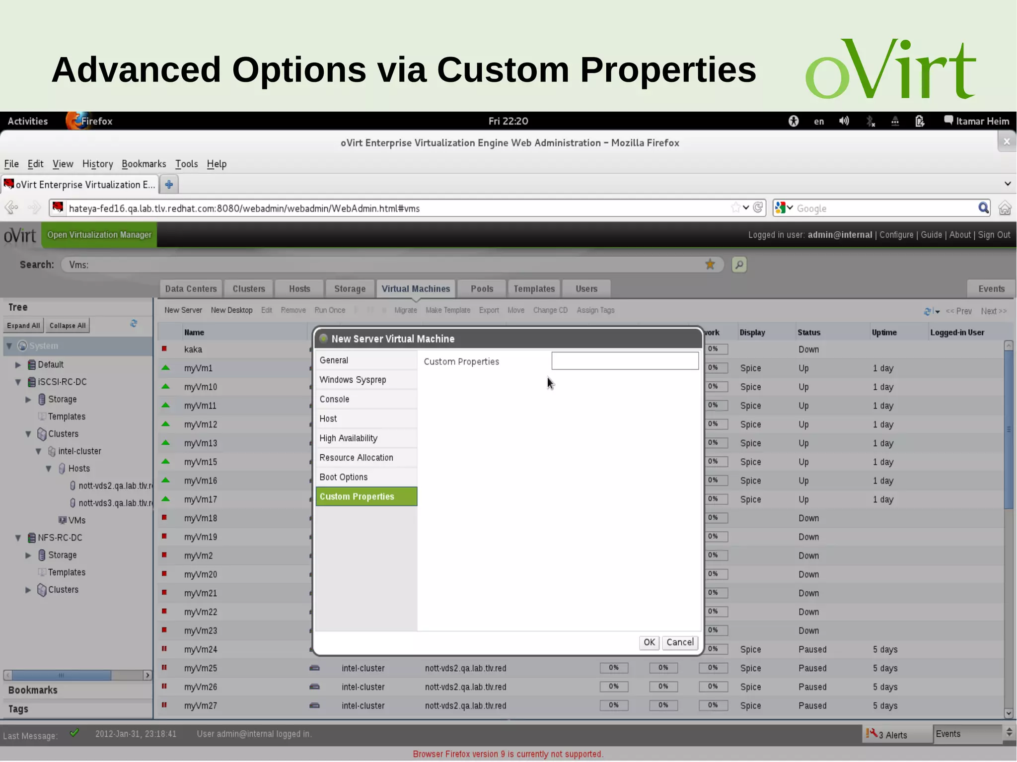 August Penguin 2015 37
Advanced Options via Custom Properties
 