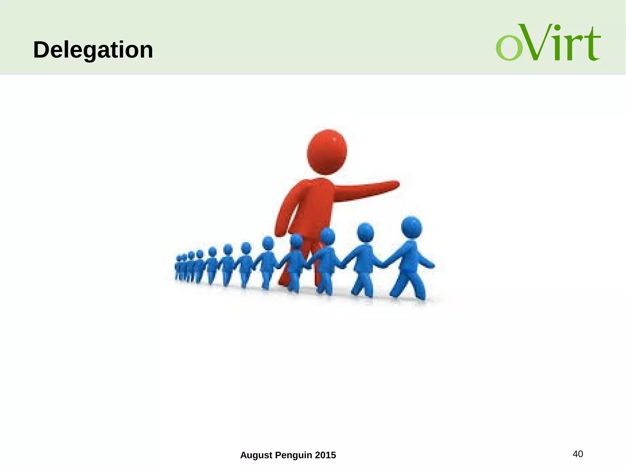 August Penguin 2015 40
Delegation
 
