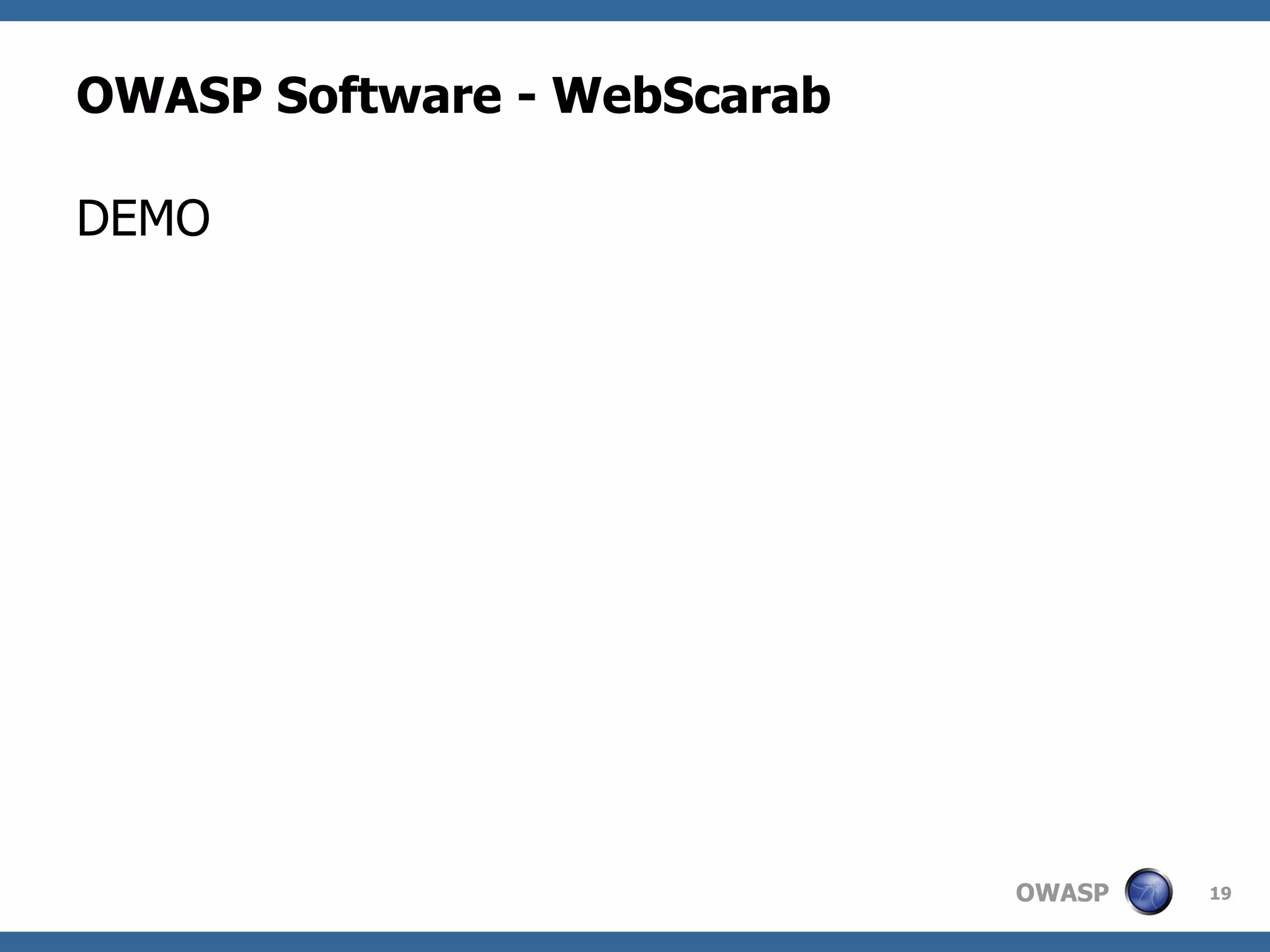 OWASP Software - WebScarab DEMO 