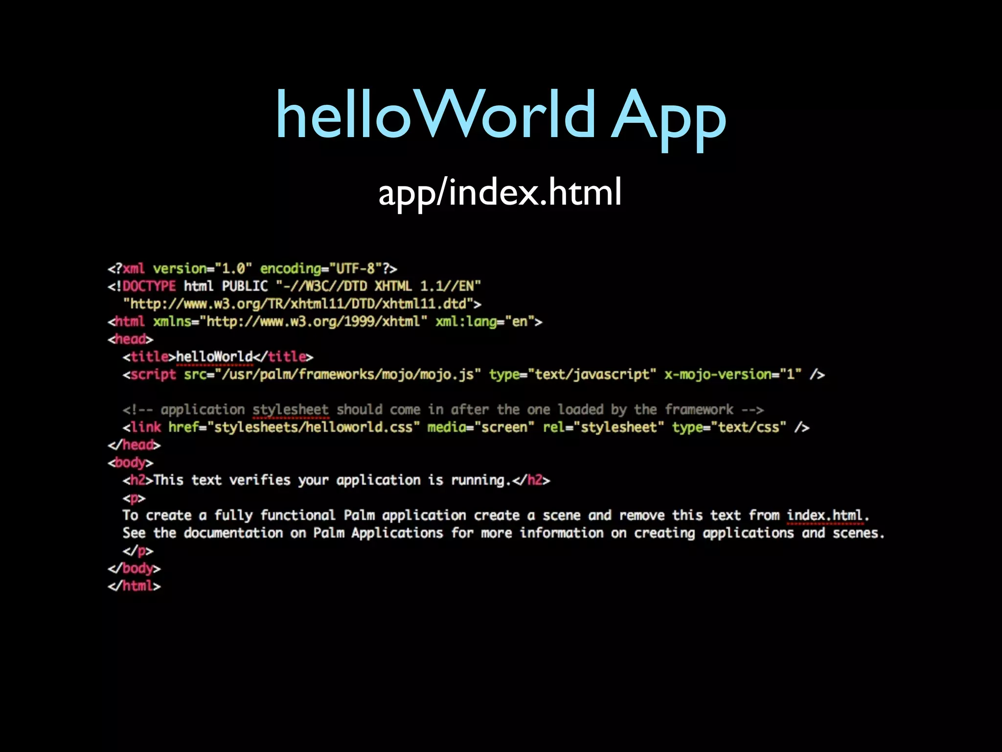 helloWorld App
   app/index.html
 