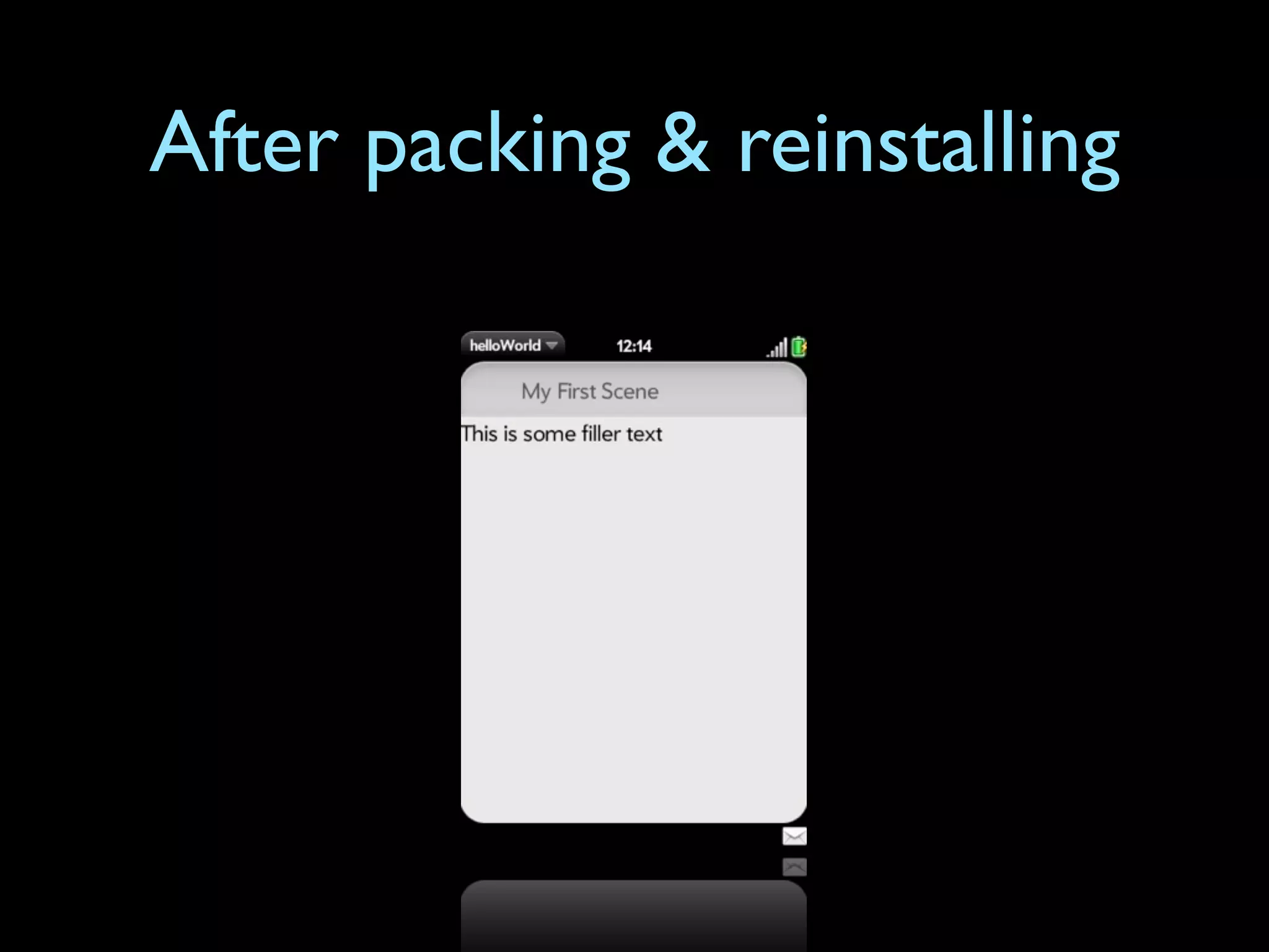 After packing & reinstalling
 