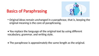 Introduction to paraphrasing.pptx ...