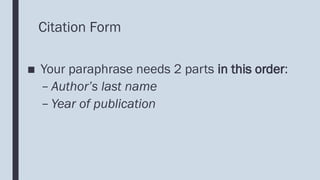 Introduction to Paraphrasing and In-Text Citations.pptx