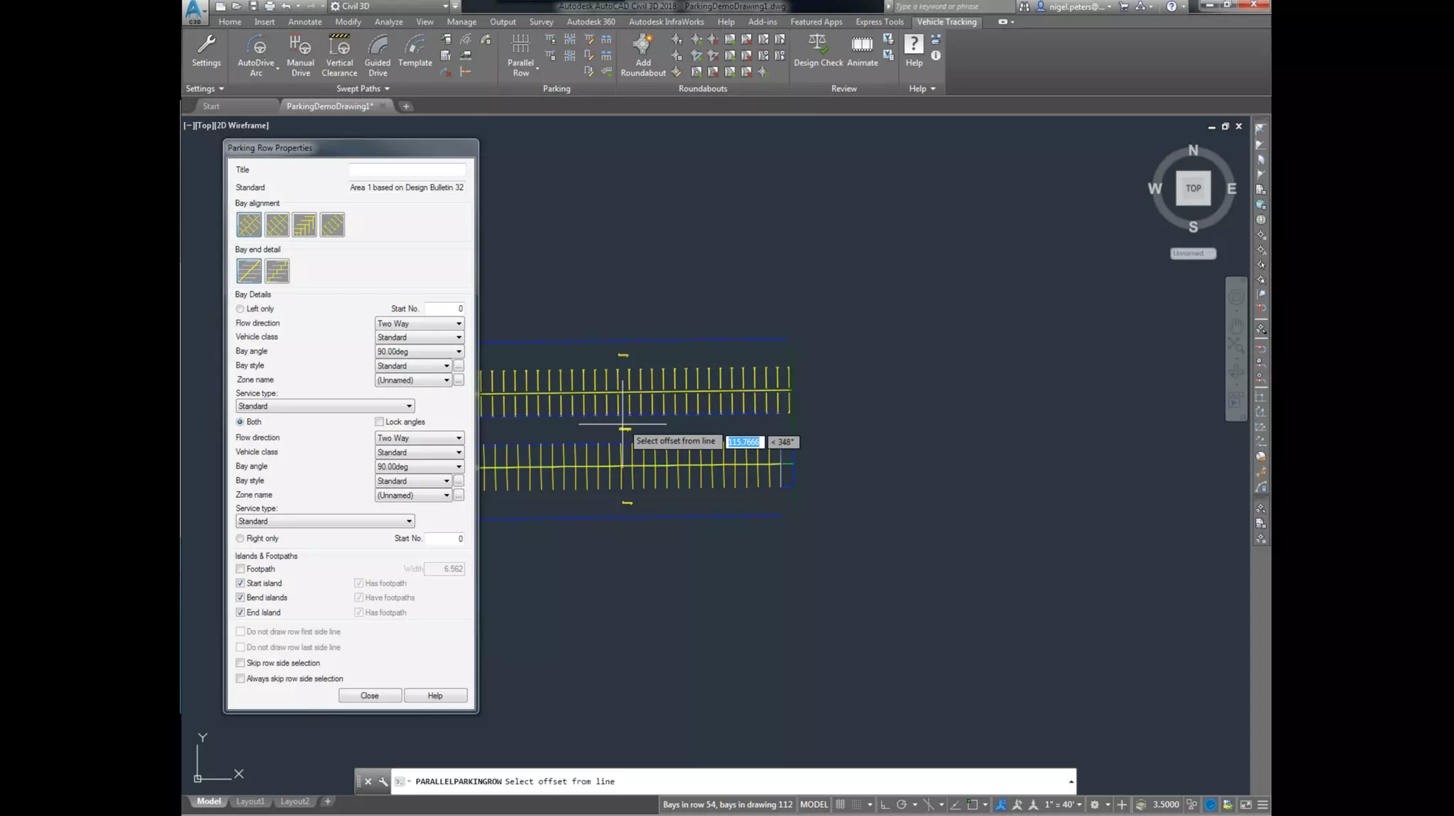 Introduction to Parking Lot Layout using Autodesk Vehicle Tracking