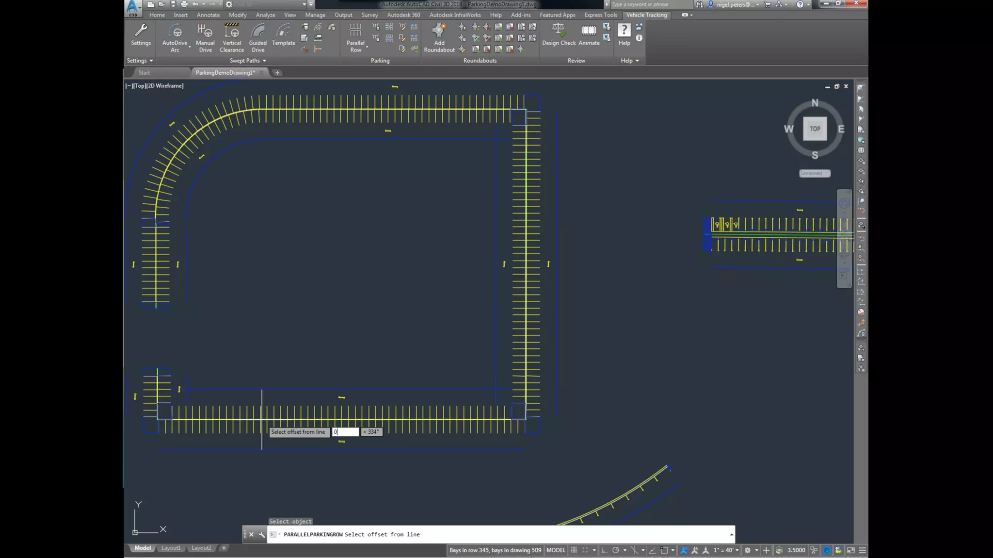 Introduction to Parking Lot Layout using Autodesk Vehicle Tracking