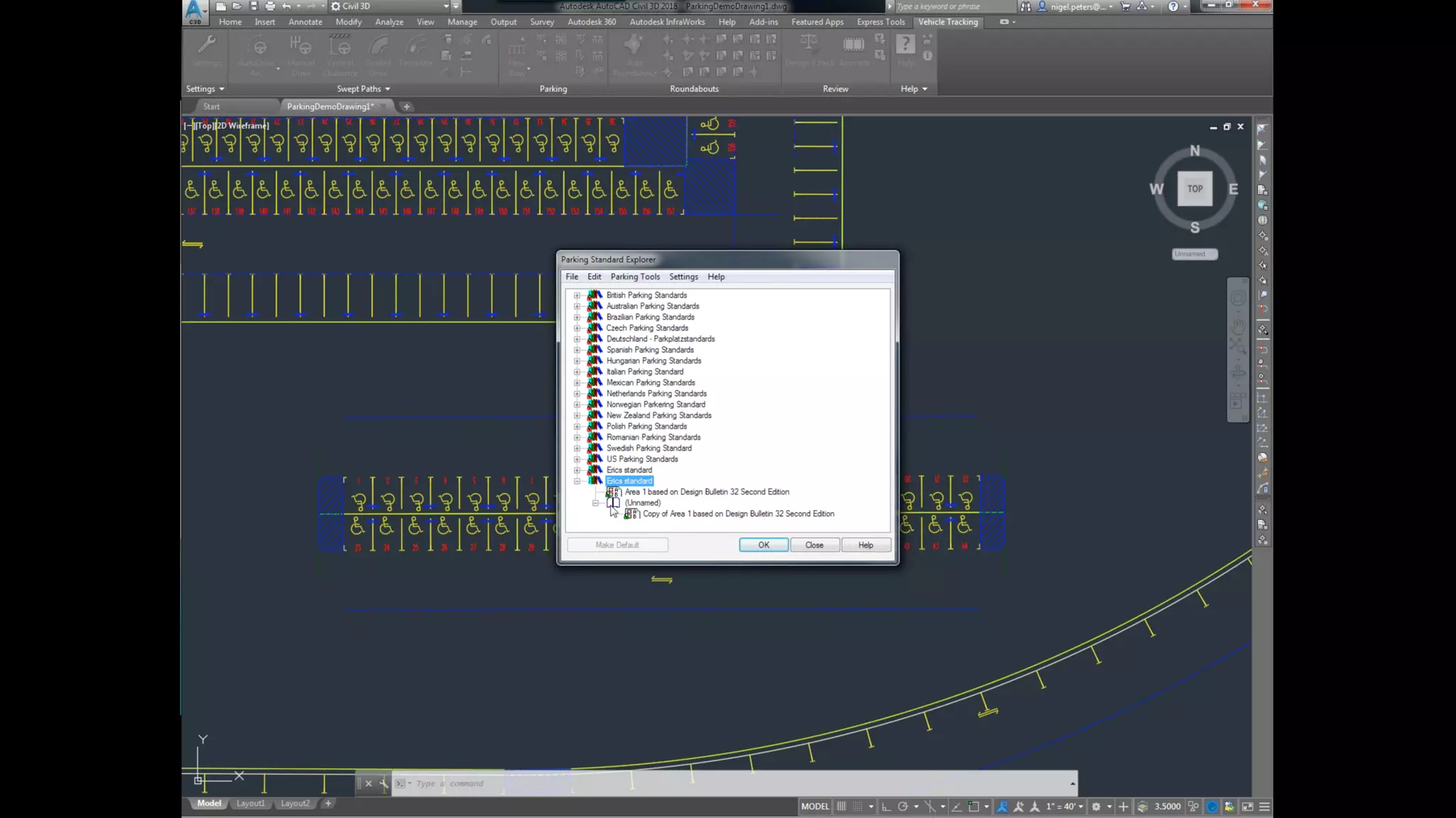 Introduction to Parking Lot Layout using Autodesk Vehicle Tracking