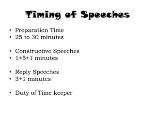 Introduction to parliamentary debate | PPTX