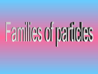 Families of particles 